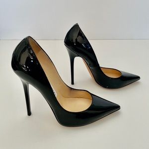 Jimmy Choo Black Patent Leather Anouk Pump size 5.5